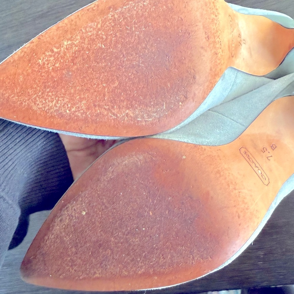 Coach Women's Gray Suede Pumps - Picture 5 of 5